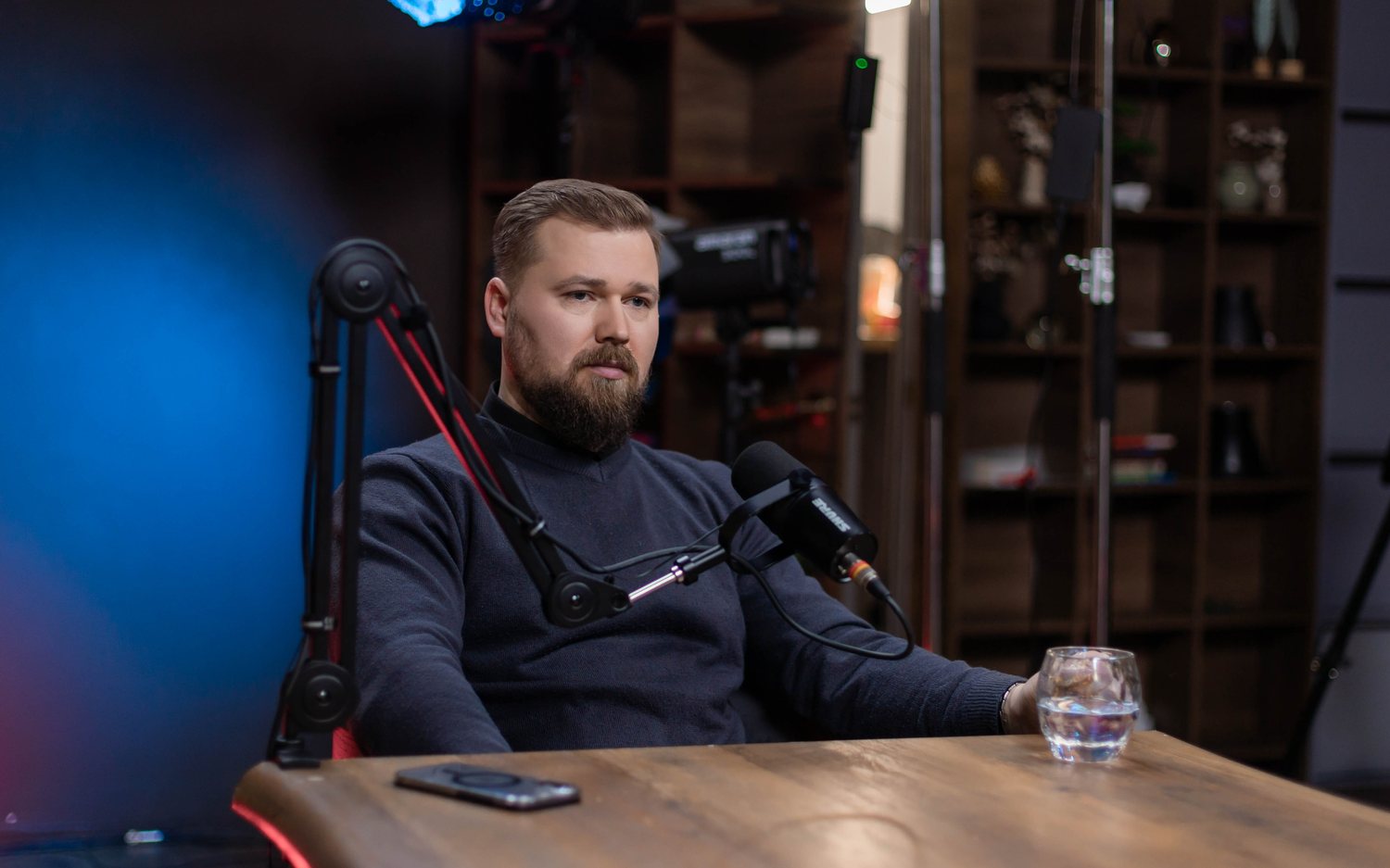 В'ячеслав Писанка під час запису подкасту про управління репутацією бренду